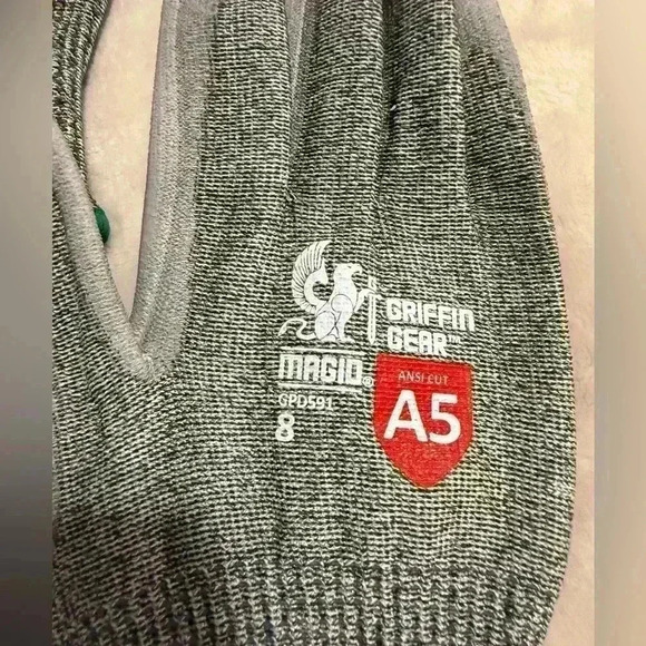 2 pair Magid Grip HOPE Level A5 ANSI Cut Resistant Work Gloves Polyurethane - Picture 4 of 5